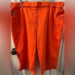 Quacker Factory Dream Jeannes Pedal Pusher Cropped Pants